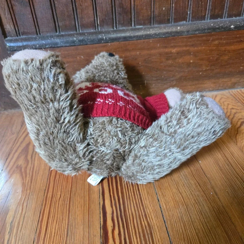 VTG Ralph Lauren Polo Bear 1998 Brown Red Reindeer Sweater Plush Toy Collectible